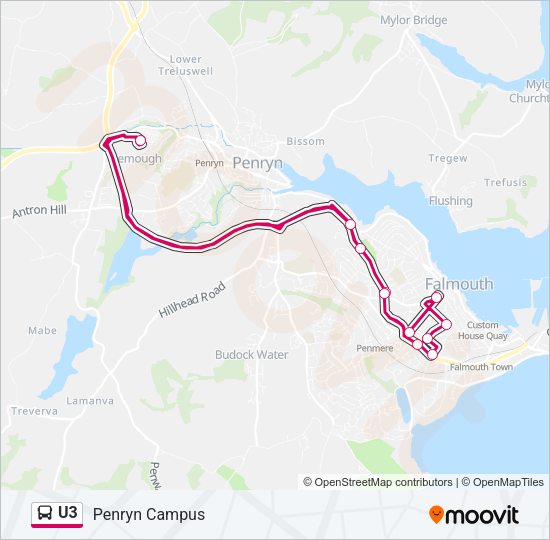 U3 Bus Line Map