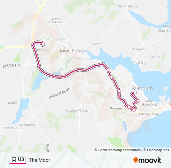 U3 Bus Line Map
