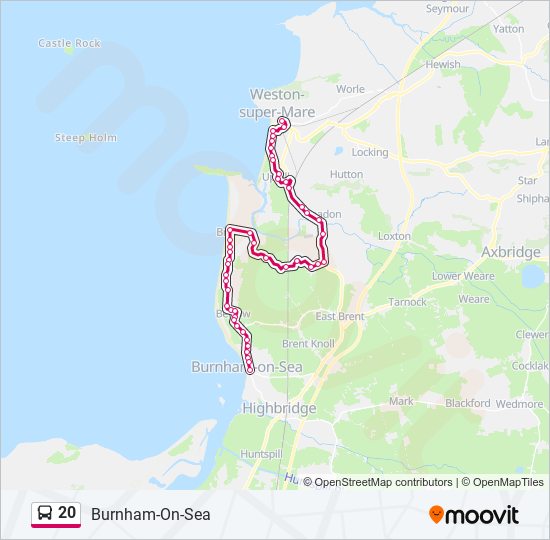 20 Route Schedules Stops Maps Burnham On Sea Updated