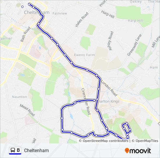 B Line Bus Timetable B Route: Schedules, Stops & Maps - Cheltenham (Updated)