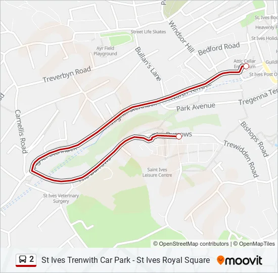 2 Bus Line Map