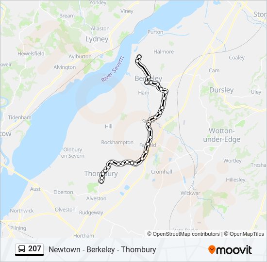207 Bus Line Map