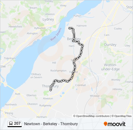 207 Bus Line Map