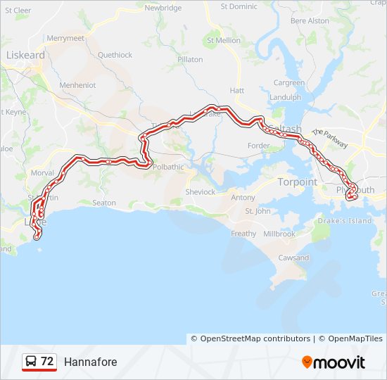 Bus 72 Route Map 72 Route: Schedules, Stops & Maps - Hannafore (Updated)