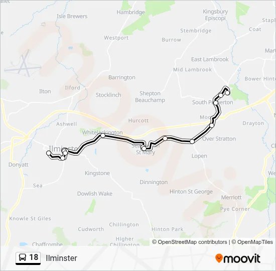 18 Route: Schedules, Stops & Maps - Ilminster (Updated)
