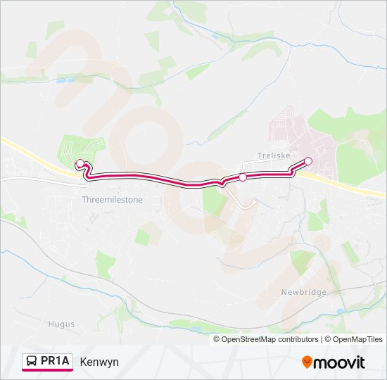 PR1A Bus Line Map