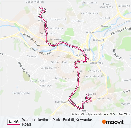 4A Bus Line Map