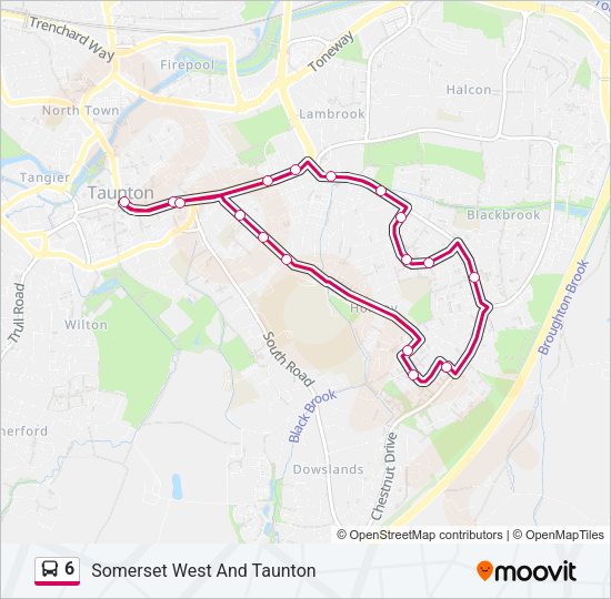 6 Bus Line Map