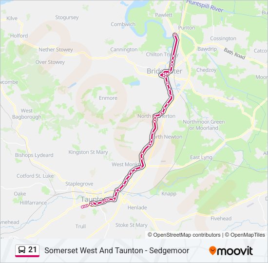 21 Bus Line Map