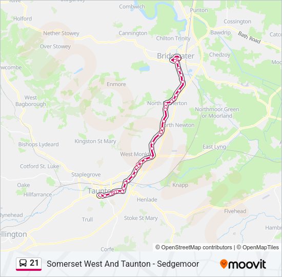 21 Bus Line Map