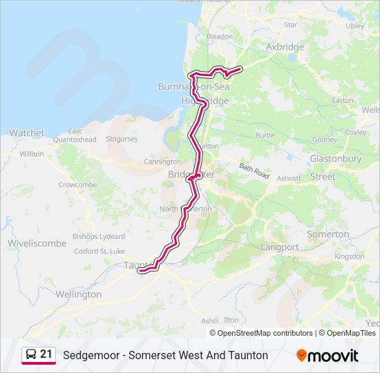 21 Bus Line Map