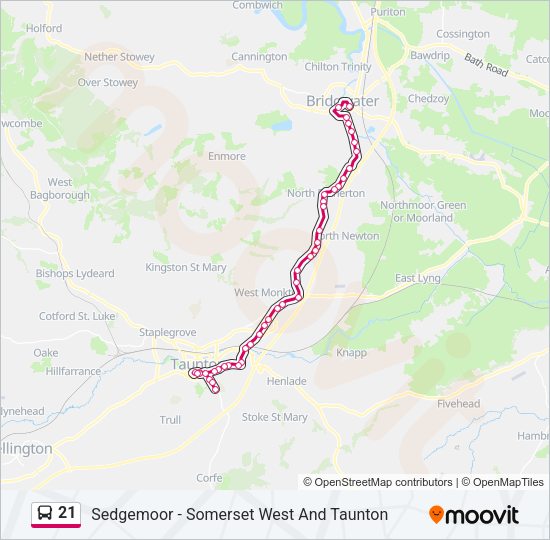 21 Bus Line Map