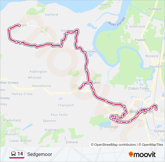 14 Bus Line Map
