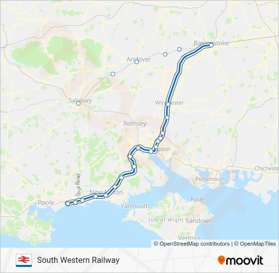SOUTH WESTERN RAILWAY Route: Schedules, Stops & Maps - Basingstoke ...