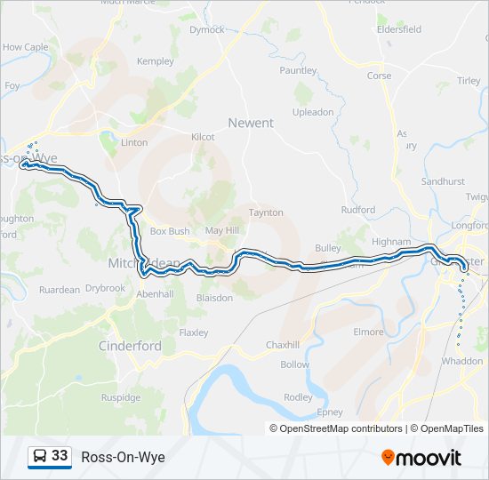 33 Bus Line Map