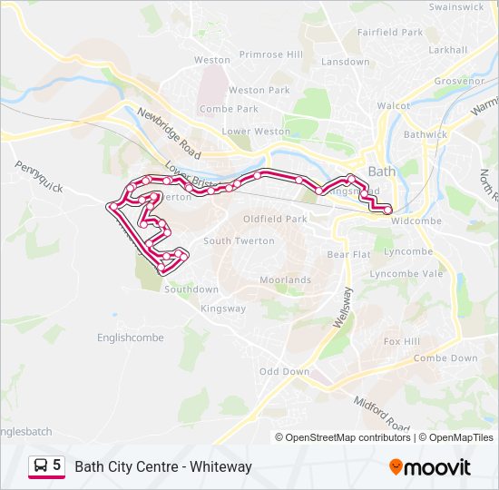 5 Bus Line Map