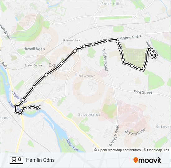 G Bus Line Map