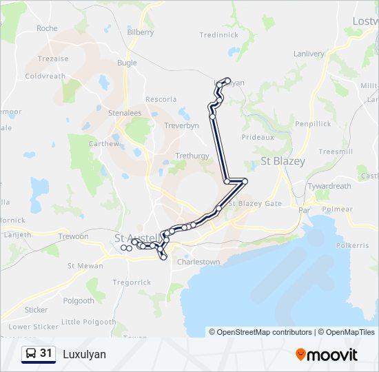 31 Bus Line Map