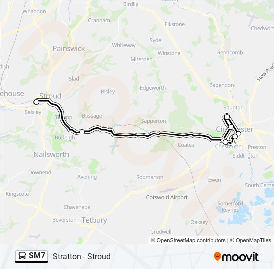 SM7 bus Line Map