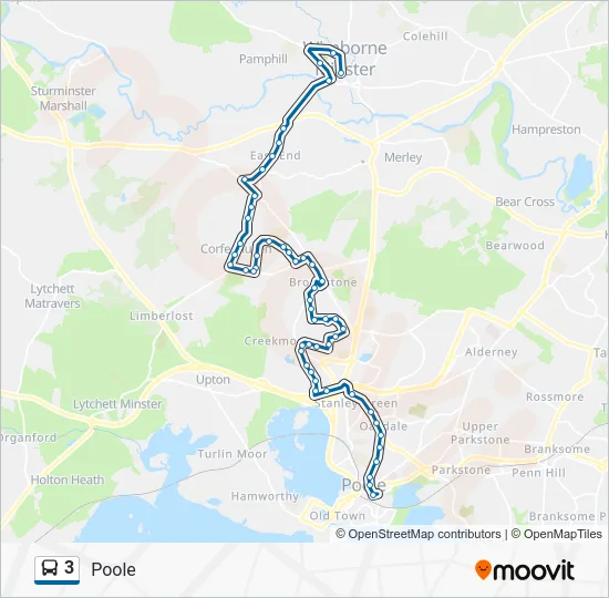 3 Bus Line Map