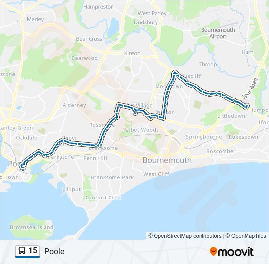 15 Route: Schedules, Stops & Maps - Poole (Updated)