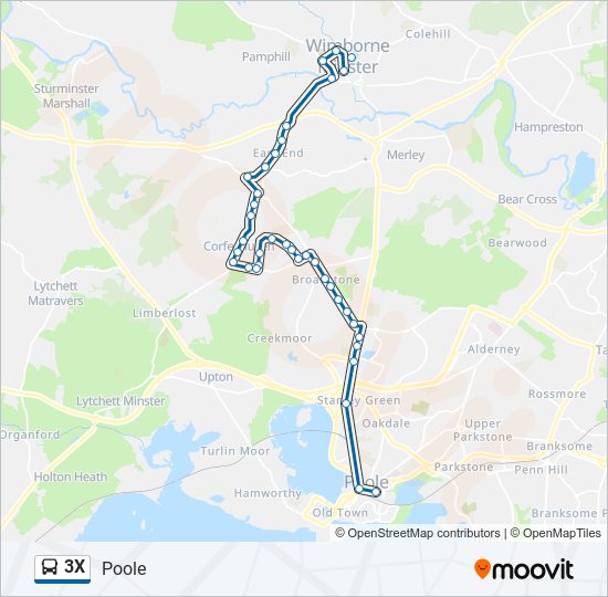 3X bus Line Map