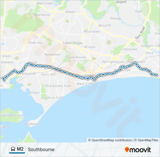 M2 Bus Line Map