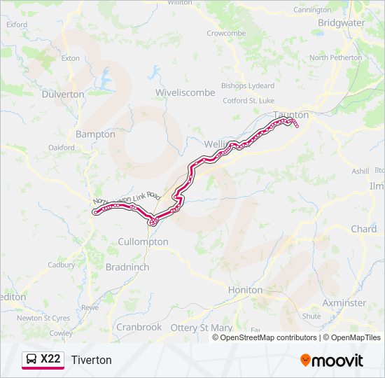 X22 bus Line Map