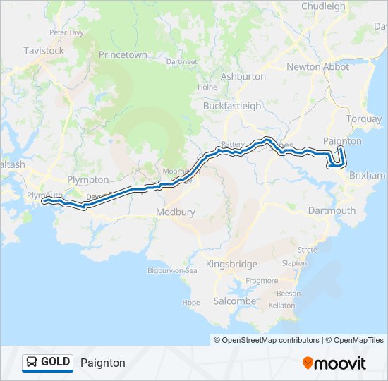 GOLD bus Line Map