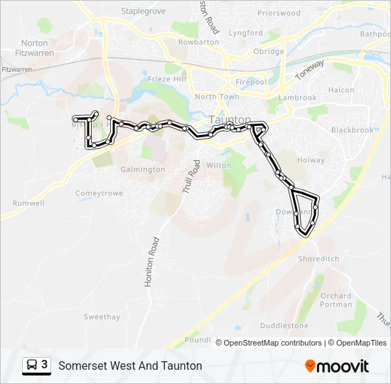 3 Bus Line Map