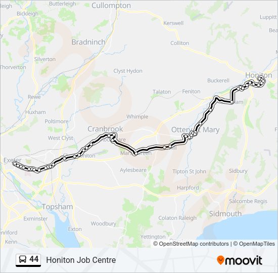 44 Bus Line Map