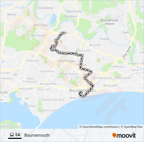 5a-route-schedules-stops-maps-bournemouth-updated
