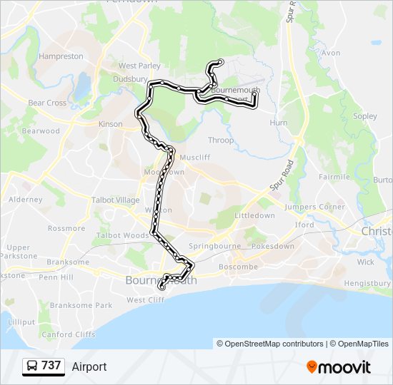737 Bus Line Map