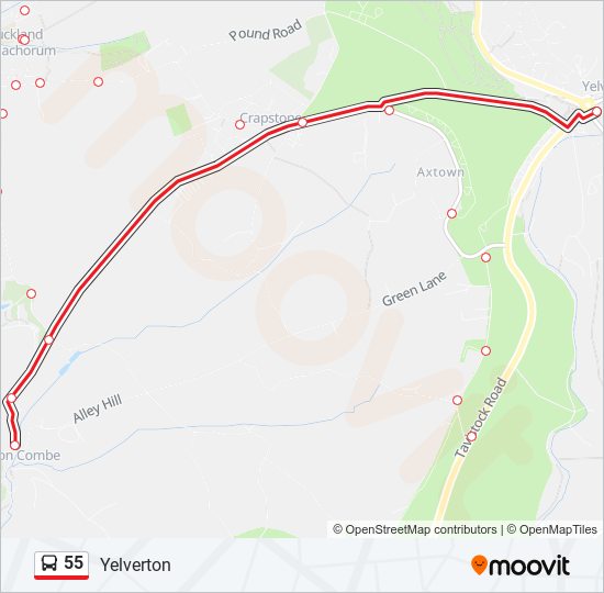 55 Route Schedules, Stops & Maps Yelverton (Updated)