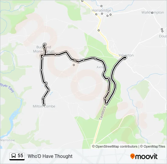 55 Bus Line Map