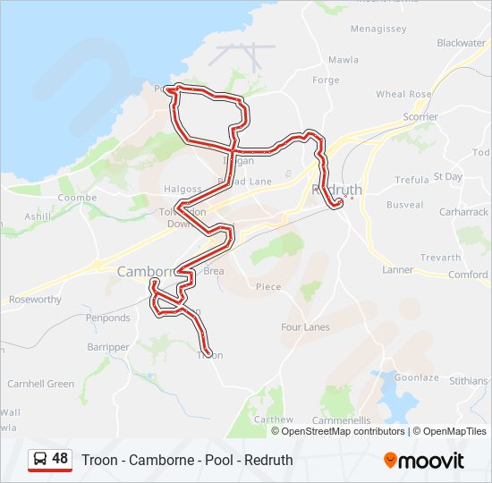 48 bus Line Map