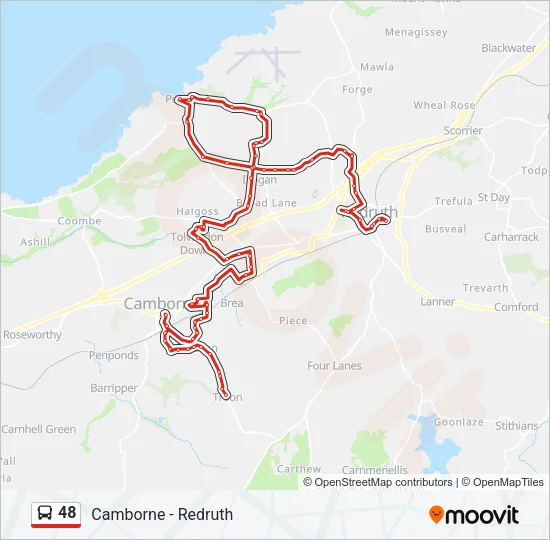 48 Bus Line Map