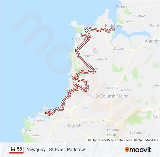 56 bus Line Map