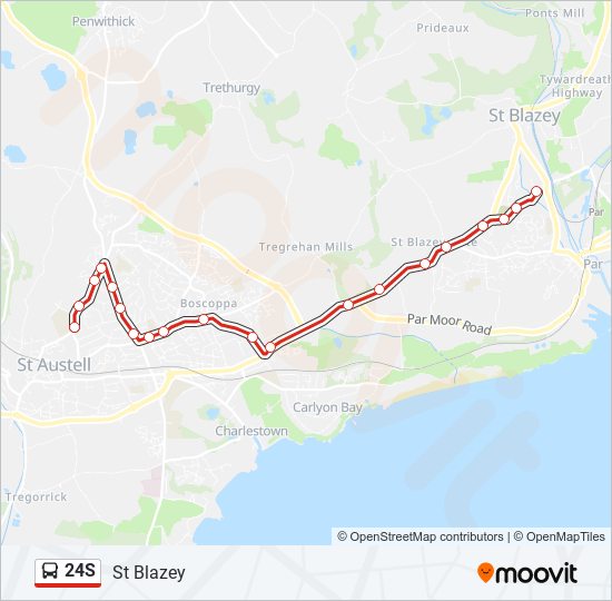 24S bus Line Map