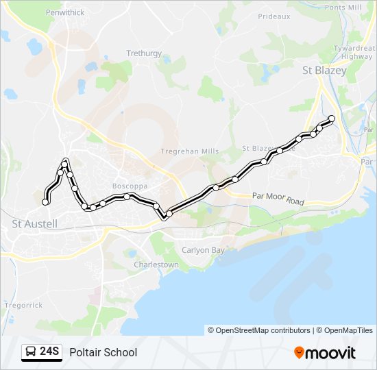 24S Bus Line Map