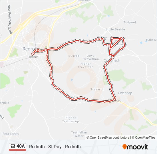 40A bus Line Map