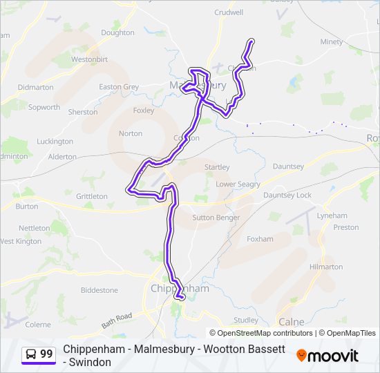 99 Route Schedules, Stops & Maps Chippenham (Updated)