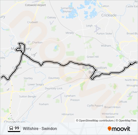 99 Bus Line Map