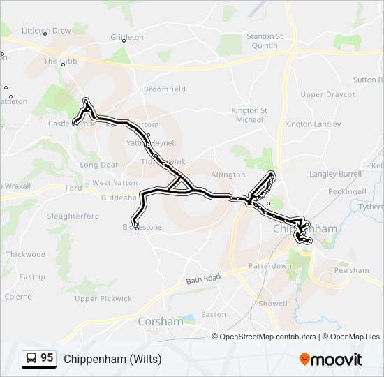95 Bus Line Map