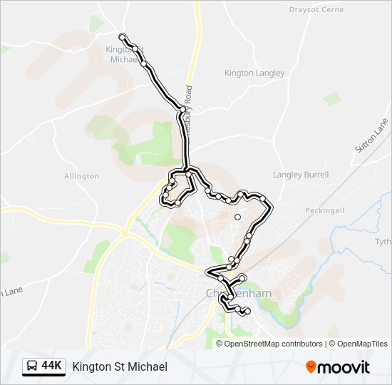 44K Bus Line Map