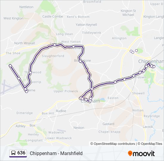 636 bus Line Map