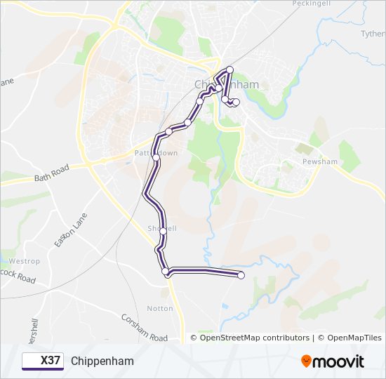 x37 Route Schedules, Stops & Maps Chippenham (Updated)