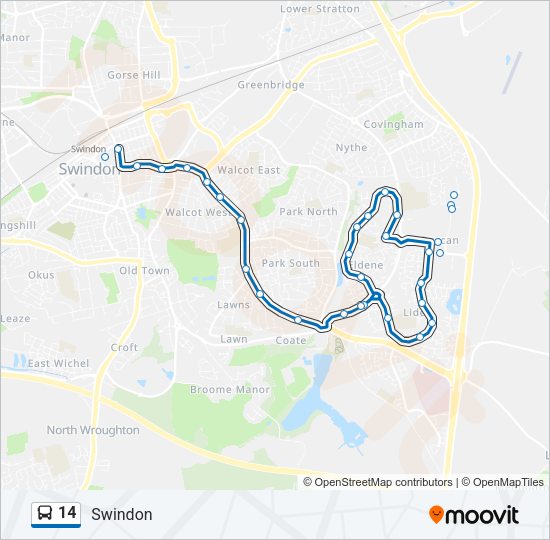 14 Bus Line Map