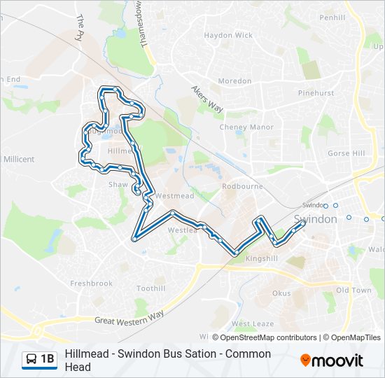 1b Route: Schedules, Stops & Maps - Shaw (Updated)