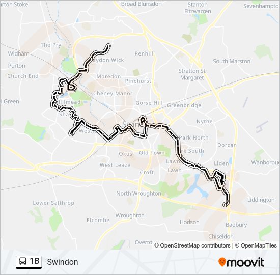1B Bus Line Map